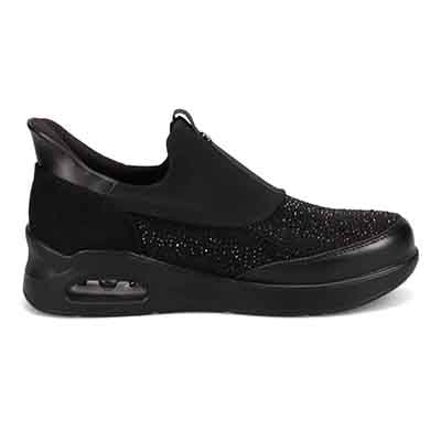 【撥水加工】HIROKO KOSHINO FEMME 大人のクイックフィットスニーカー HRL9001 BLACK 23