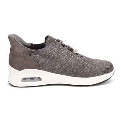 HIROKO KOSHINO FEMME ラメニットの大人可愛いスニーカー HRL9002 GRAY 23.0