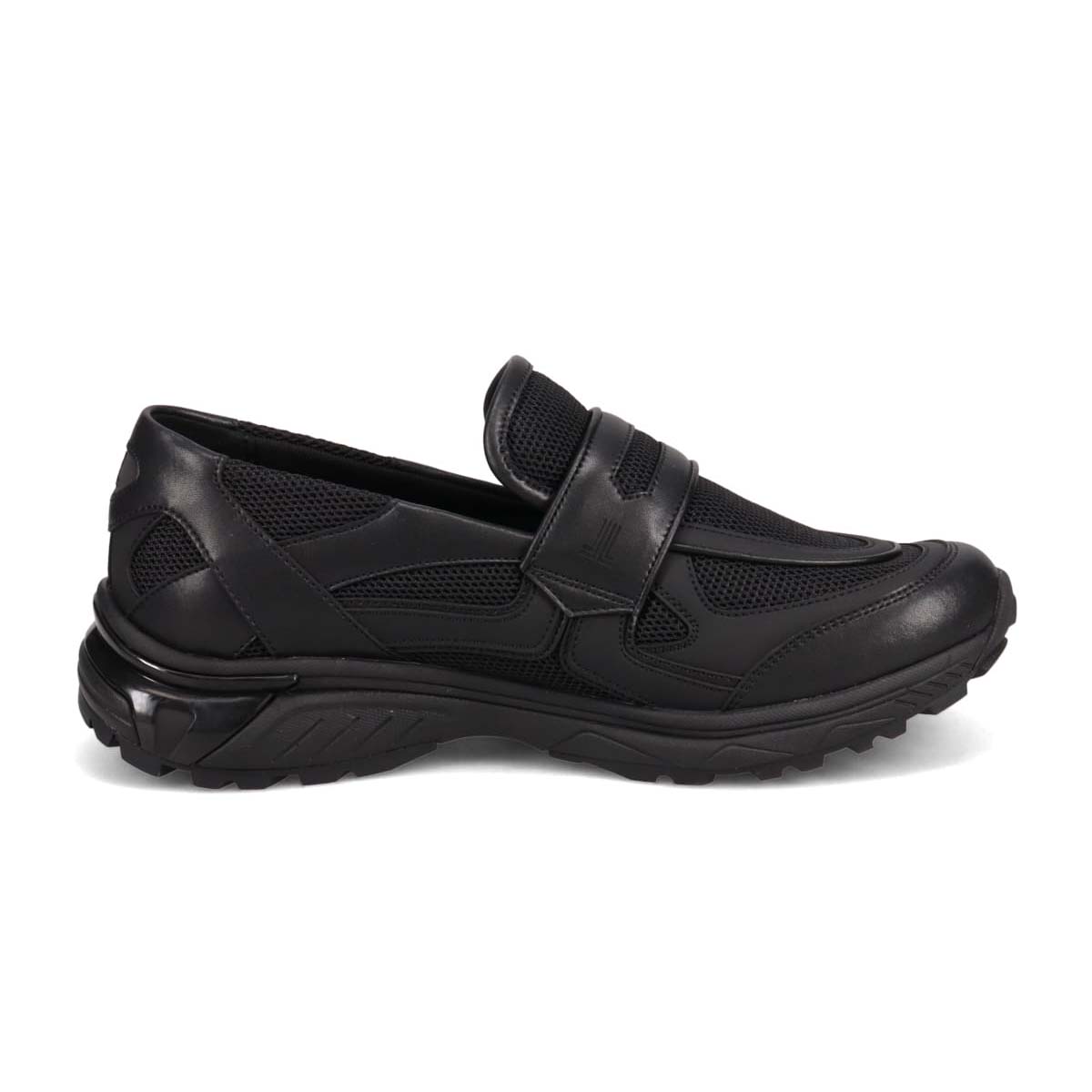 ランバンオンブルー LANVIN en Bleu 「リカバリーインソール」搭載で指圧効果により血行を115％促進。スリッポンカジュアルスニーカー　LB4001XR BLACK 25.0