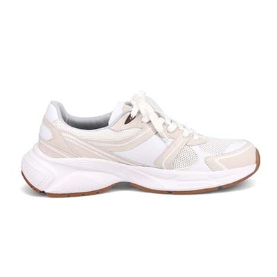 ランバンオンブルー LANVIN en Bleu 「リカバリーインソール」搭載で指圧効果により血行を115％促進。レースアップカジュアルスニーカー　LB5231XR WHITE 25.0