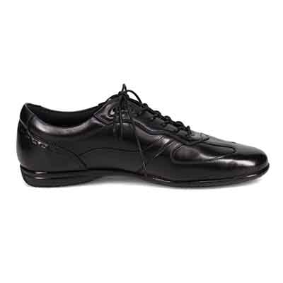 ランバンコレクション LANVIN COLLECTION 「Recovery Shiatsu Insole」搭載で指圧効果により血行をよくする。軽快な履き心地のレースアップレザーカジュアルシューズ　LV1024XR BLACK 25