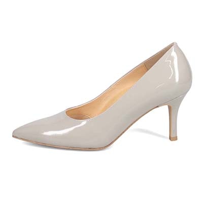 マドラス madras 特許 リカバリーメタインソール搭載 7.0cm  ポインテッドトゥパンプス MAL9105MT L-GRAY-ENAMEL 23.0