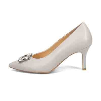 マドラス madras 特許 リカバリーメタインソール搭載 7.0cm  ポインテッドトゥパンプス MAL9105SMT L-GRAY 23.0