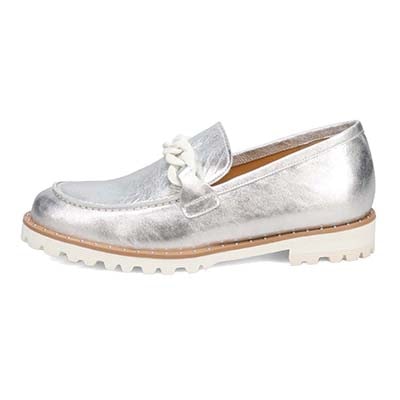 マドラス madras 特許 リカバリーメタインソール搭載　上質できちんと感のあり足元が華やぐビットローファー　MAL9127MT SILVER 23.0