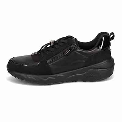 マドラス madras 特許 Recovery meta insole搭載  ゴールドがアクセントのエレガンでスタイリッシュなレザースニーカー　MAL9136AMT BLACK/BLACK 6（23.0cm～23.5cm相当）