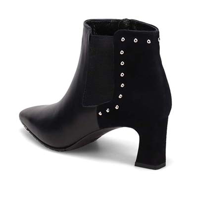 マドラス madras 特許 リカバリーメタインソール搭載  変形デザインヒールxスタッズサイドゴアショートブーツ　MAL9150MT GREGE 23.0