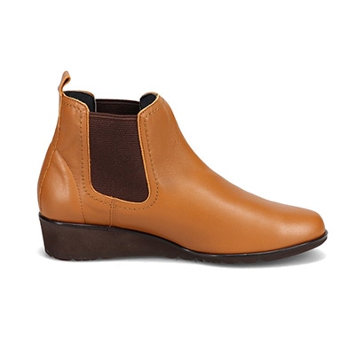 【抗菌加工】ミッシー デ ミッシー missy des missy しっとり＆ソフトなさわり心地が特徴の牛革を使用した ショート丈 サイドゴアブーツ  MMD4631A CAMEL 23.0