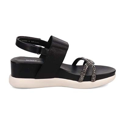 ミッシーデミッシー missy des missy ウェッジヒールサンダル　MMD8001 BLACK M　(23.0～23.5)