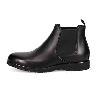 【GORE-TEX×防滑】madras Walk「Recovery Shiatsu Insole」搭載　指圧効果により血行をよくする。ゴアテックス搭載   防滑  幅広4E ラウンド サイドゴアドレスカジュアルブーツ　MW7415HR BLACK 25.0