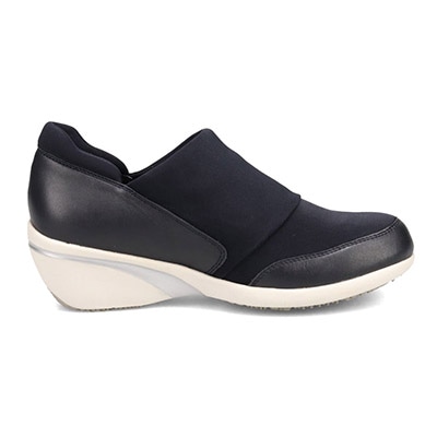 【GORE-TEX】マドラスウォーク madras Walk 「Recovery Shiatsu Insole」搭載で指圧効果により血行をよくする。 シンプルなデザインでさまざまなスタイルに合わせやすい！通勤・きれい目 ゴアテックススリッポンスニーカー MWL1008R NAVY 23.0