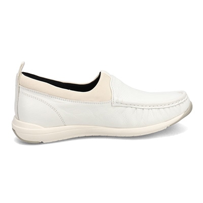 【GORE-TEX】マドラスウォーク madras Walk 「Recovery Shiatsu Insole」搭載で指圧効果により血行をよくする。ゴアテックス・モカシンスリッポンシューズ　MWL1021R WHITE 23.0