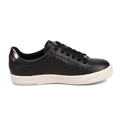 【GORE-TEX】マドラスウォーク madras Walk　幾何学模様レースアップ レザースニーカー  MWL1022C BLACK-METALLIC 23