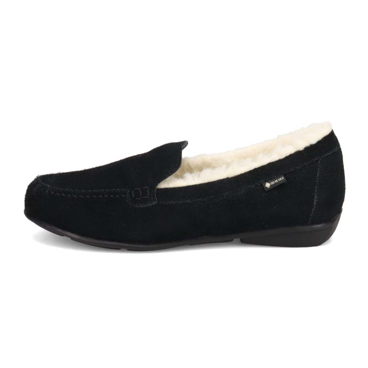 【GORE-TEX】マドラスウォーク madras Walk  防水仕様のムートン風モカシン　MWL1116 BLACK 23.0