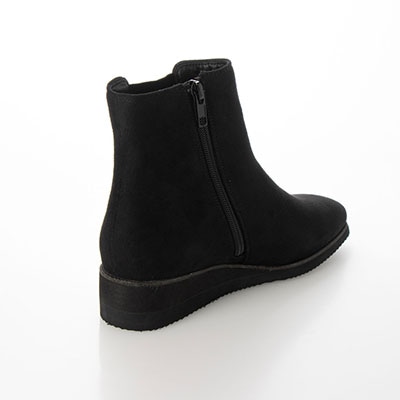 【撥水加工】テーン tehen クッションインソールで履き心地抜群、ラインストーン付きサイドゴアブーツ　TN1776 BLACK 23.0