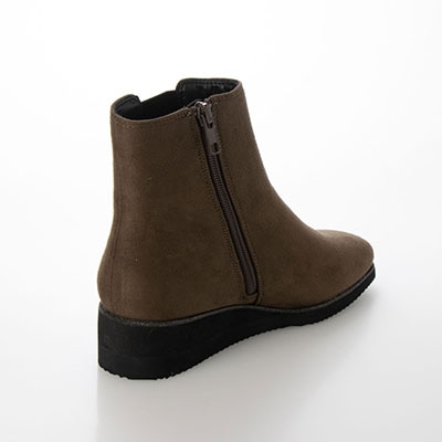 【撥水加工】テーン tehen クッションインソールで履き心地抜群、ラインストーン付きサイドゴアブーツ　TN1776 BLACK 23.0