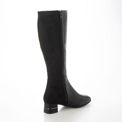 【撥水加工】テーン tehen 美しいシルエットを叶えるストレッチロングブーツ　TN1780 BLACK 23.0