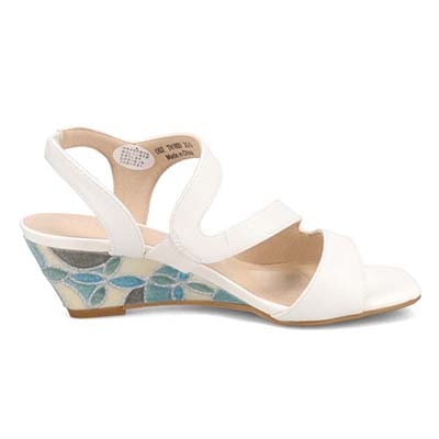 テーン tehen ステンドグラスウエッジヒールサンダル　TN1803 WHITE 23.0