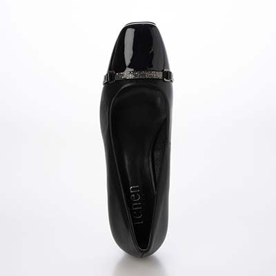 テーン tehen 品格と華やかさを纏う、5.5cm大人のスクエアトゥパンプス　TN1870 BLACK 23.0