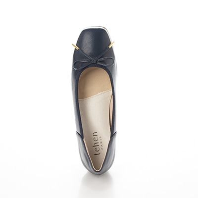 テーン tehen 柔らかアッパー♪ベーシックリボンパンプス TN4016 NAVY 23.0