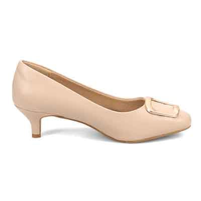 テーン tehen バックルモチーフ ベーシック パンプス TN5503 BEIGE/BEIGE 23.0
