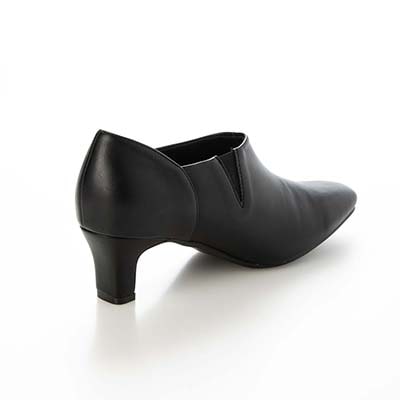 テーン tehen スクエアトゥ×5.5cmヒールで大人のきれいめスタイルに　すっきり美シルエットブーティ　TN5512 BLACK 23.0