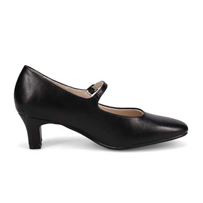 テーン tehen 甲ストラップ付　5.5cmヒールベーシックパンプス　TN5514 BLACK 23