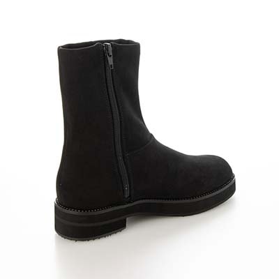 【撥水加工】テーン tehen  ビジュー付きソールで上品おしゃれ  3.5cmヒールで歩きやすい一足  カジュアルショートブーツ　TN6707 BLACK 23.0