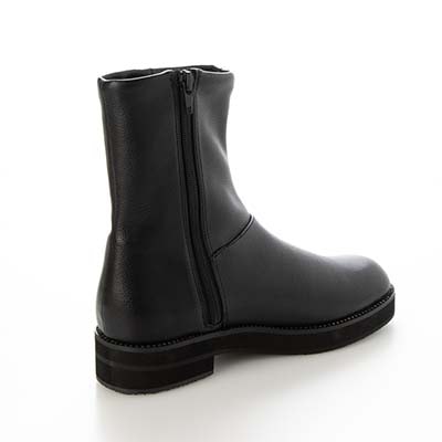 【撥水加工】テーン tehen  ビジュー付きソールで上品おしゃれ  3.5cmヒールで歩きやすい一足  カジュアルショートブーツ　TN6707 BLACK 23.0