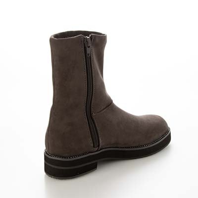 【撥水加工】テーン tehen  ビジュー付きソールで上品おしゃれ  3.5cmヒールで歩きやすい一足  カジュアルショートブーツ　TN6707 BLACK 23.0