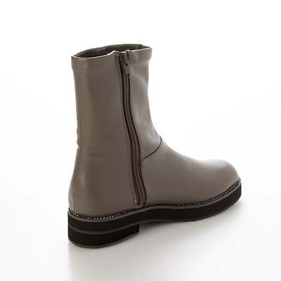 【撥水加工】テーン tehen  ビジュー付きソールで上品おしゃれ  3.5cmヒールで歩きやすい一足  カジュアルショートブーツ　TN6707 BLACK 23.0