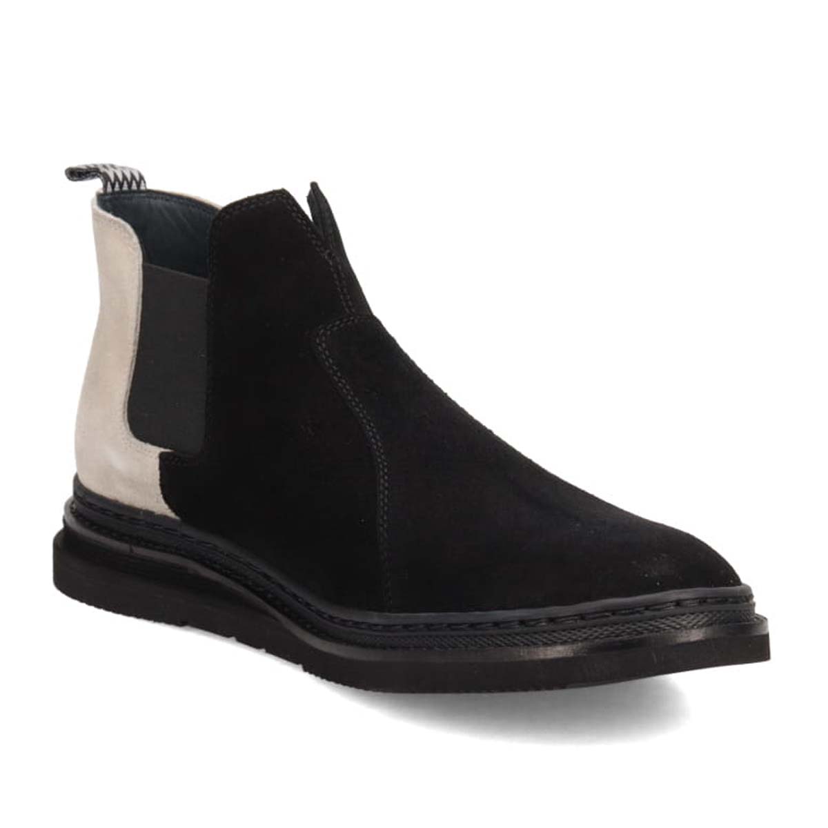 ランバンオンブルー LANVIN en Bleu  カラーコンビネーションサイドゴアブーツ　86556 BLACK 25.0