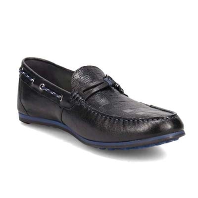 ランバンオンブルー LANVIN en Bleu 「Recovery Shiatsu Insole」搭載で指圧効果により血行をよくする。　フィッシングホックドライビングシューズ　86561R BLACK 25.0
