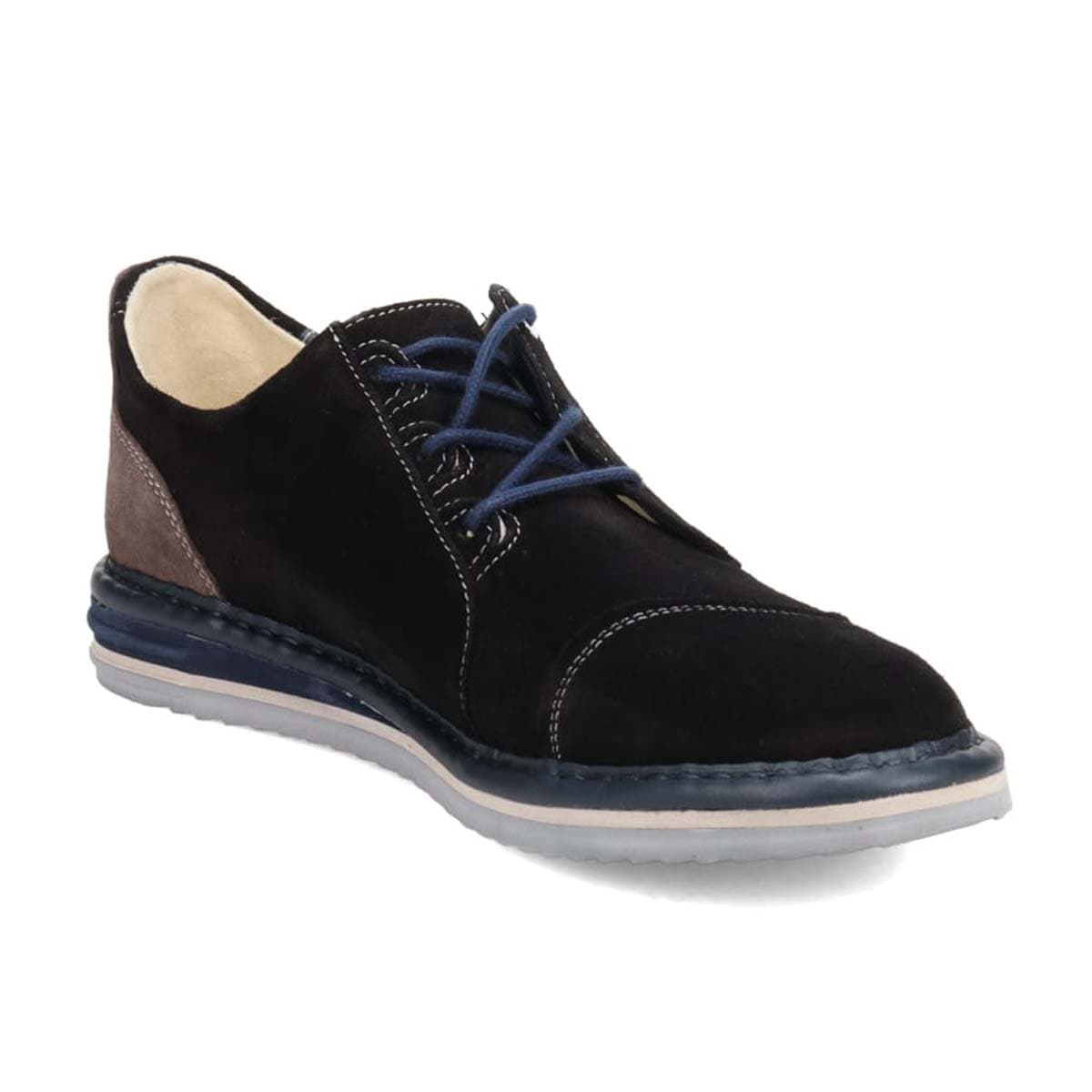 ランバンオンブルー LANVIN en Bleu  アシンメトリーレースアップシューズ　86563 BLACK 25.0