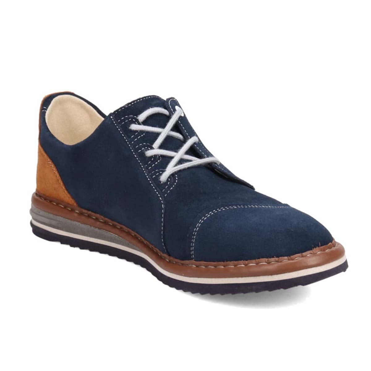 ランバンオンブルー LANVIN en Bleu  アシンメトリーレースアップシューズ　86563 NAVY 25.0