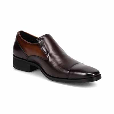 モデロ MODELLO 4ｃｍ４時間防水 ストレートチップスリッポンドレスシューズ　DM1605H D-BROWN/BROWN 25.0