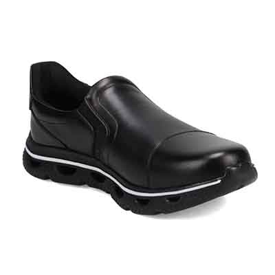 モデロ MODELLO 「Recovery Shiatsu Insole」搭載で指圧効果により血行をよくする。レザースリッポンスニーカー　DM3343R BLACK 25.0