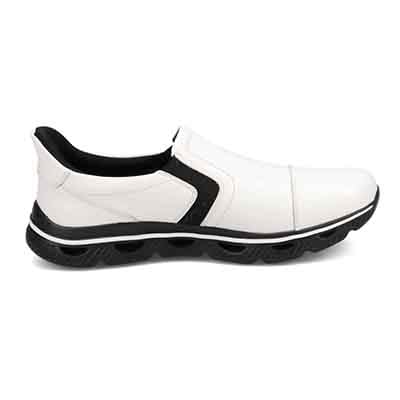 モデロ MODELLO 「Recovery Shiatsu Insole」搭載で指圧効果により血行をよくする。レザースリッポンスニーカー　DM3343R WHITE 25.0
