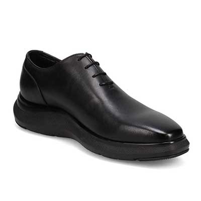 モデロ MODELLO 「リカバリーインソール」搭載で指圧効果により血行を115％促進。ホールカットドレスカジュアルシューズ　DM3352R BLACK 25.0