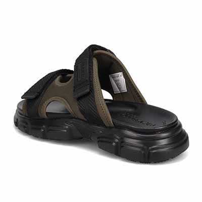 モデロ MODELLO 「Recovery Shiatsu Insole」搭載で指圧効果により血行をよくする。スライドサンダル　DM5318R KHAKI/BLACK M（25～25.5ｃｍ相当）