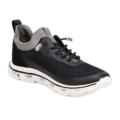 世界初のカバロス加工シリーズ　モデロ MODELLO カジュアルニットスニーカー　DM6523 BLACK/D-GRAY M(25.0～25.5cm)