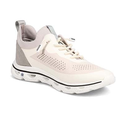 世界初のカバロス加工シリーズ　モデロ MODELLO カジュアルニットスニーカー　DM6523 WHITE/L-GRAY M(25.0～25.5cm)