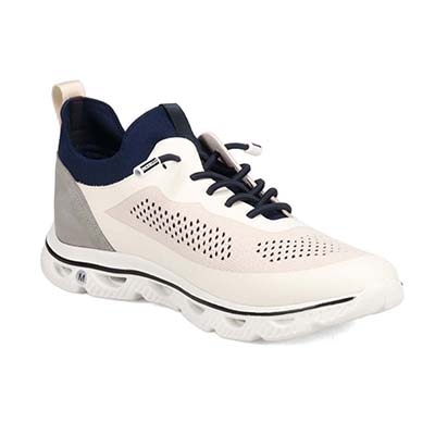 世界初のカバロス加工シリーズ　モデロ MODELLO カジュアルニットスニーカー　DM6523 WHITE/NAVY M(25.0～25.5cm)