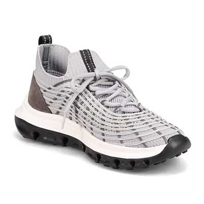 モデロ MODELLO 「リカバリーインソール」搭載で指圧効果により血行を115％促進。Recoveryメッシュニットスニーカー　DM6528R GRAY M