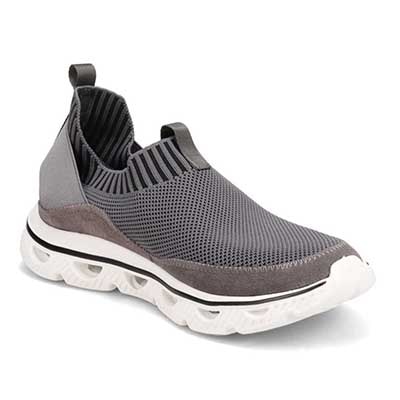 モデロ MODELLO 「リカバリーインソール」搭載で指圧効果により血行を115％促進。Recoveryニットスリッポンスニーカー　DM6529R D-GRAY M