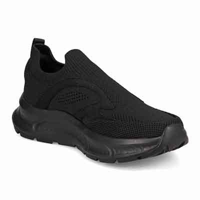 モデロ MODELLO 「Recovery Shiatsu Insole」搭載で指圧効果により血行をよくする。厚底ニット スリッポンスニーカー　DM6531R BLACK 25.0