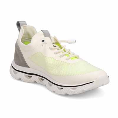 モデロ MODELLO 「リカバリーインソール」搭載で指圧効果により血行を115％促進。Recoveryニットスニーカー　DM6533R WHITE/YELLOW M