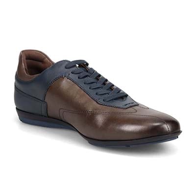 【抗菌消臭機能】モデロ MODELLO  さまざまなシーンに合わせやすい ドレスレザースニーカー DM6922 GRAY/NAVY 25.0