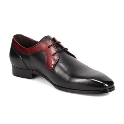 【大きいサイズ】モデロ MODELLO プレーントウ・ドレスシューズ　DMK7283 BLACK/BURGUNDY 28.0