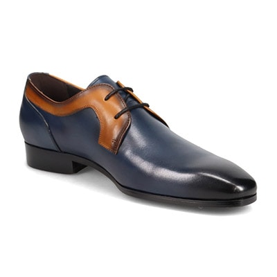 【大きいサイズ】モデロ MODELLO プレーントウ・ドレスシューズ　DMK7283 BLACK/BURGUNDY 28.0