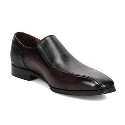 世界初のカバロス加工シリーズ モデロ MODELLO スワールモカ スリッポンビジネスシューズ　DM8203 BLACK/GRAY 25.0